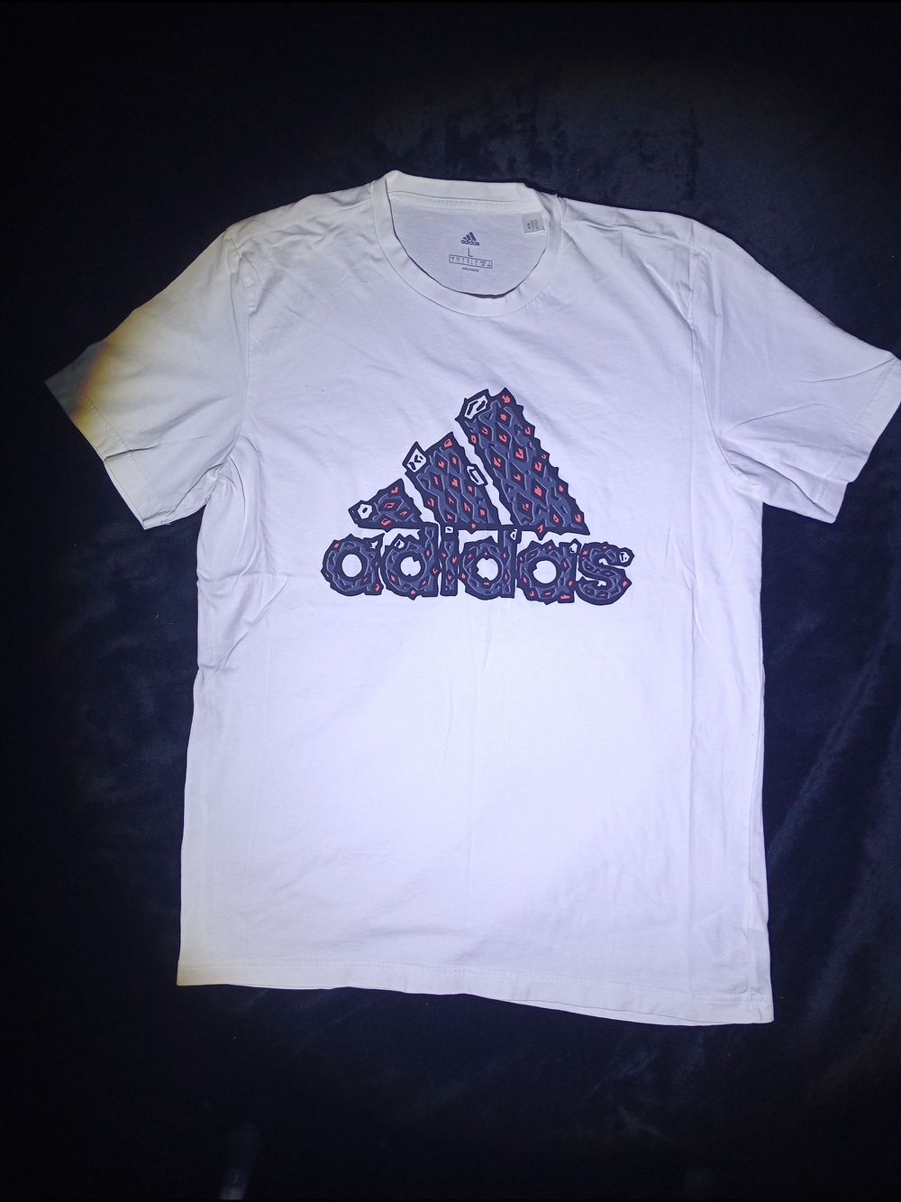 Adidas Men’s White Logo Graphic Tee